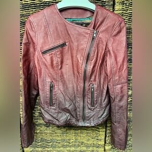 Guess- Womens‎ Moto Jacket with Ombré color- Size: Small, Split inner tag